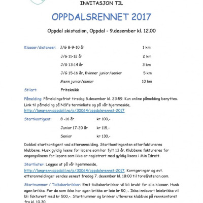 INVITASJON TIL OPPDALSRENNET 9.DES 2017 page 001