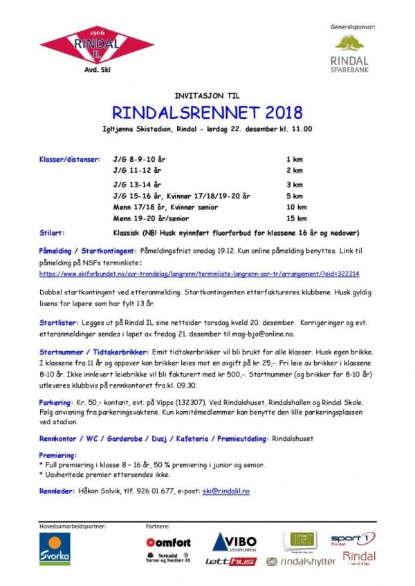 Invitasjon Rindalsrennet 2018 page 001